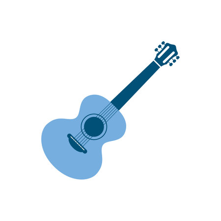 Guitar logo images illustration designのイラスト素材