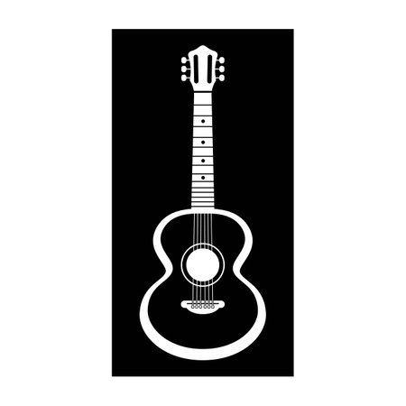 Guitar logo images illustration designのイラスト素材