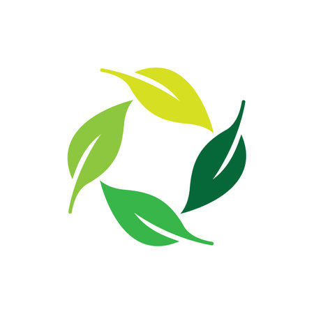 Leaf logo images illustration designのイラスト素材