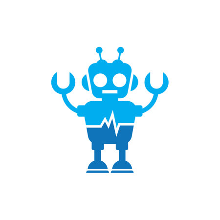 Robot logo images  illustration designのイラスト素材