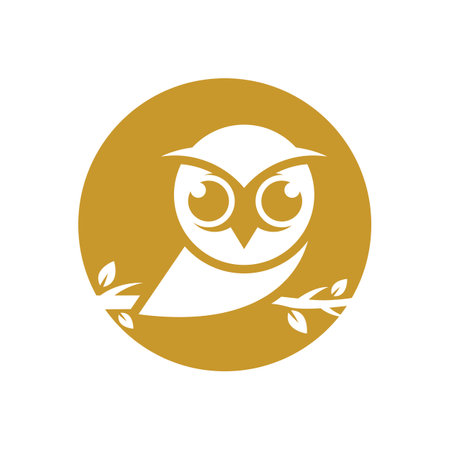 Owl logo images illustration designのイラスト素材