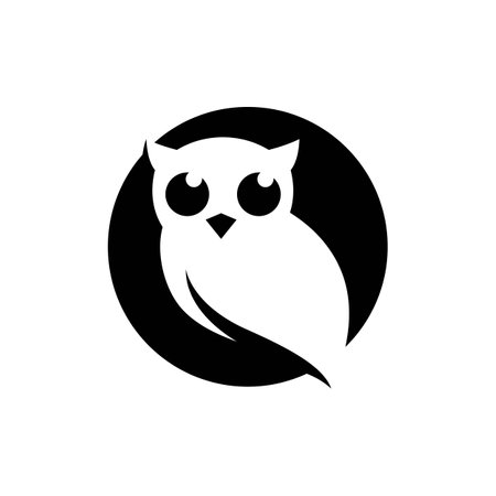 Owl logo images illustration designのイラスト素材