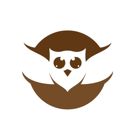 Owl logo images illustration designのイラスト素材