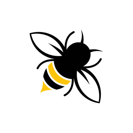 Bee logo images illustration designのイラスト素材