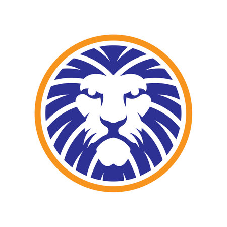 Lion head logo images illustration designのイラスト素材