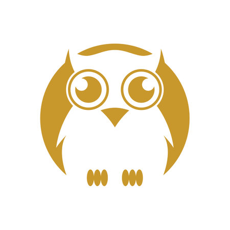 Owl logo images illustration designのイラスト素材