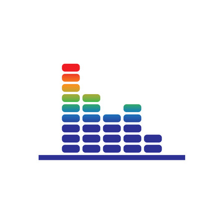 Sound wave logo images illustration designのイラスト素材