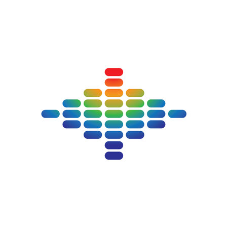 Sound wave logo images illustration designのイラスト素材