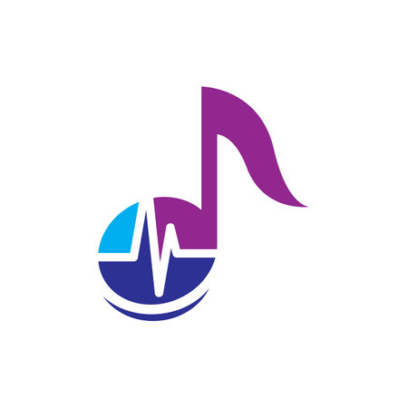 Music logo images illustration designのイラスト素材