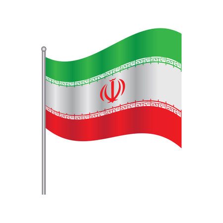 Iran flag images illustration designのイラスト素材