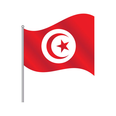 Tunisia flag images illustration designのイラスト素材