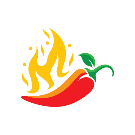 Hot chili logo images illustration designのイラスト素材