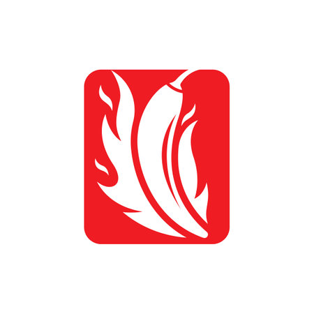 Hot chili logo images illustration designのイラスト素材