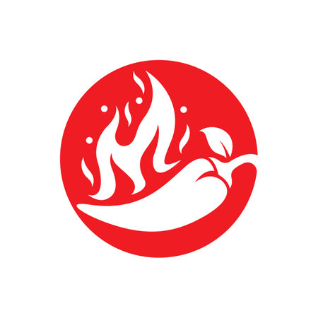Hot chili logo images illustration designのイラスト素材