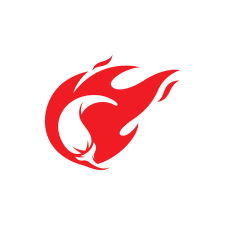 Hot chili logo images illustration designのイラスト素材