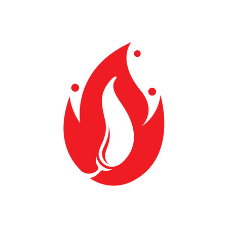 Hot chili logo images illustration designのイラスト素材