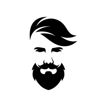Gentleman face logo images illustration designのイラスト素材