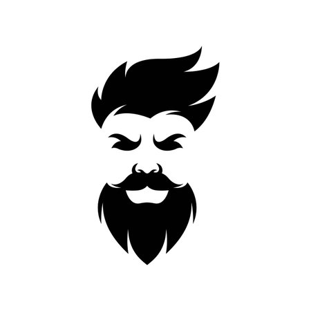 Gentleman face logo images illustration designのイラスト素材