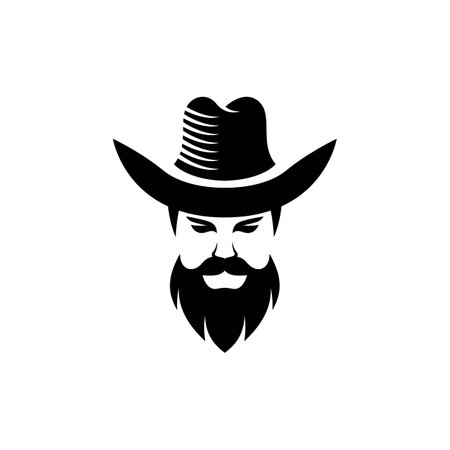 Cowboy logo images illustration designのイラスト素材