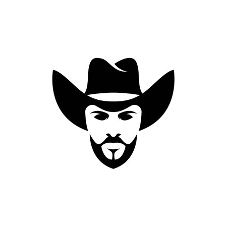 Cowboy logo images illustration designのイラスト素材