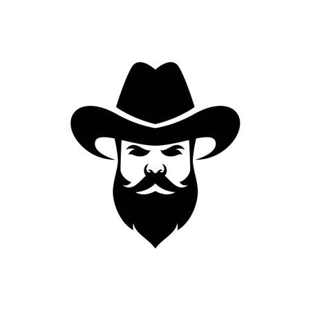 Cowboy logo images illustration designのイラスト素材