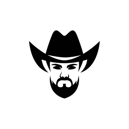 Cowboy logo images illustration designのイラスト素材