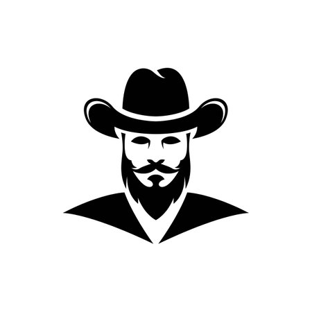 Cowboy logo images illustration designのイラスト素材