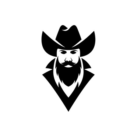 Cowboy logo images illustration designのイラスト素材