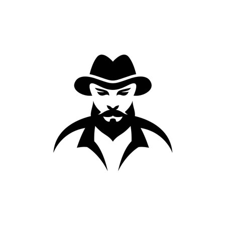 Cowboy logo images illustration designのイラスト素材
