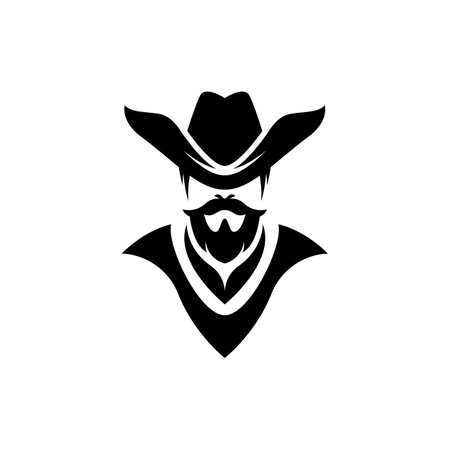 Cowboy logo images illustration designのイラスト素材