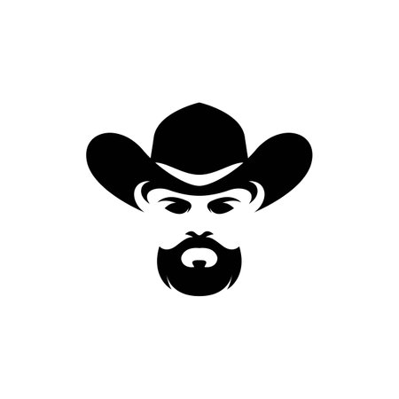 Cowboy logo images illustration designのイラスト素材