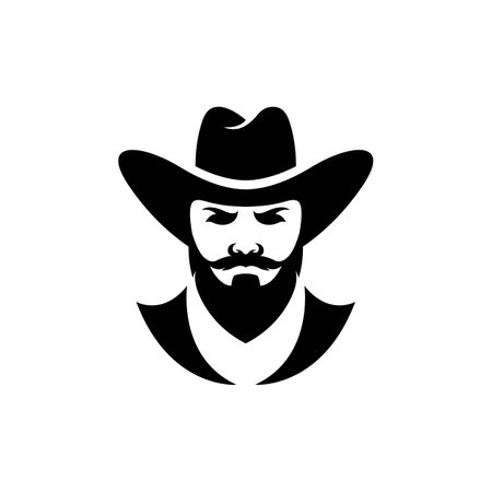 Cowboy logo images illustration designのイラスト素材