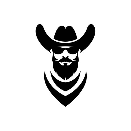 Cowboy logo images illustration designのイラスト素材