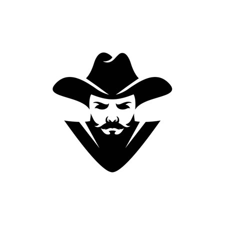 Cowboy logo images illustration designのイラスト素材