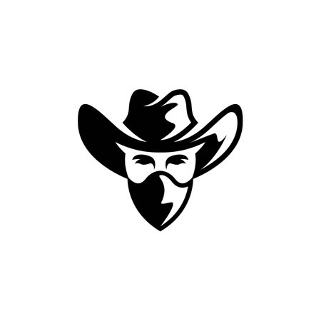 Cowboy logo images illustration designのイラスト素材