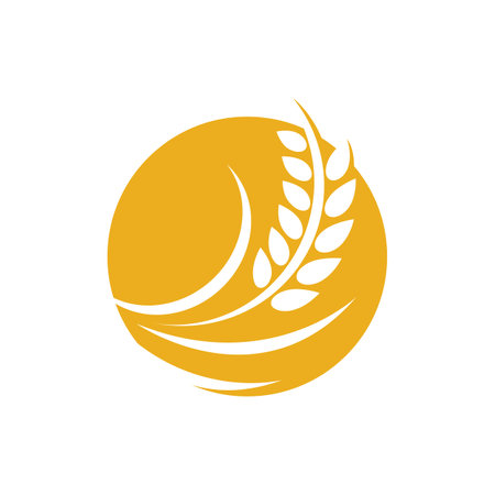 Wheat logo images illustration designのイラスト素材
