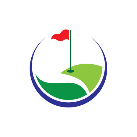 Golf logo images illustration designのイラスト素材
