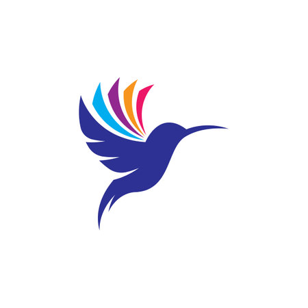 Colibri bird logo images illustration designのイラスト素材