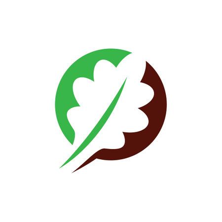 Oak leaf logo images illustration designのイラスト素材