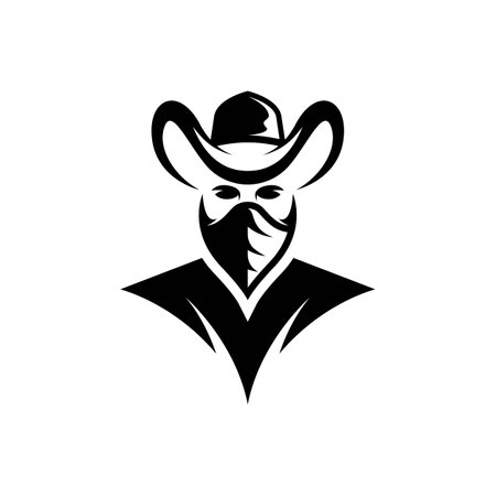 Cowboy logo images illustration designのイラスト素材