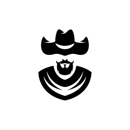 Cowboy logo images illustration designのイラスト素材