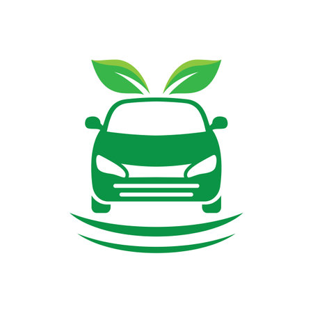 Eco car logo images illustration designのイラスト素材
