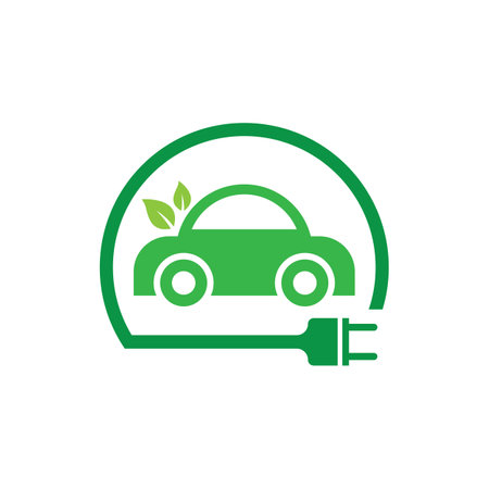 Eco car logo images illustration designのイラスト素材