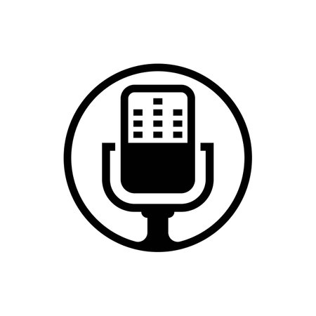 Podcast logo images illustration designのイラスト素材