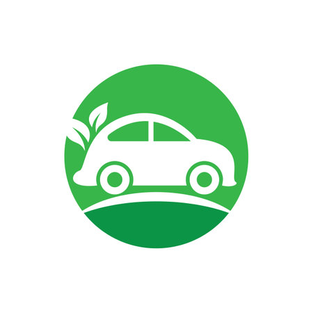 Eco car logo images illustration designのイラスト素材