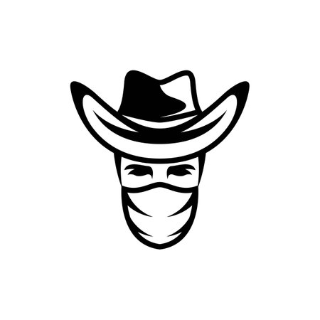 Cowboy logo images illustration designのイラスト素材