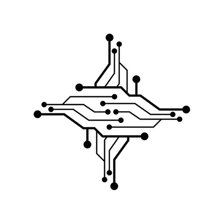 Circuit logo design illustrationのイラスト素材
