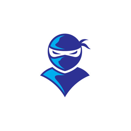 Ninja logo images illustration designのイラスト素材