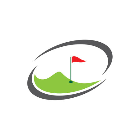 Golf logo images illustration designのイラスト素材