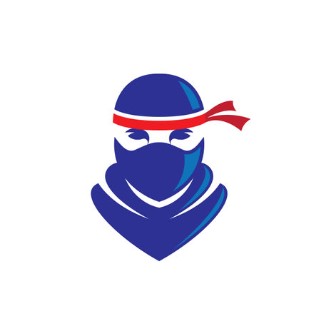 Ninja logo images illustration designのイラスト素材